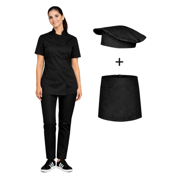 Uniform kucharski damski - kompletny zestaw do pracy w gastronomii roz. L